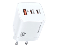 Wozinsky Ładowarka sieciowa GaN 65W USB-A / 2 x USB-C biała CGWCW - 1487886 - zdjęcie 2